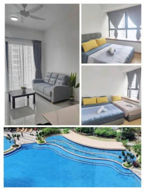 07Johor, near CIQ, Danga bay Free parking 2BR6pax